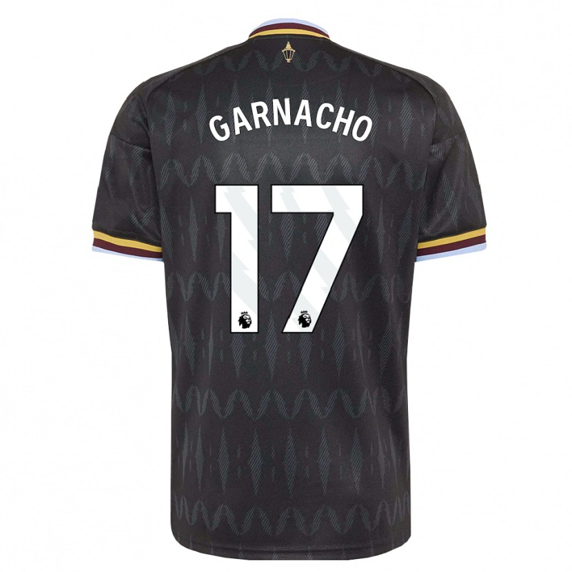 Danxen Criança Camisola Alejandro Garnacho #17 Cornflowerblue Preto Amarelo Alternativa 2026/27 Camisa Brasil