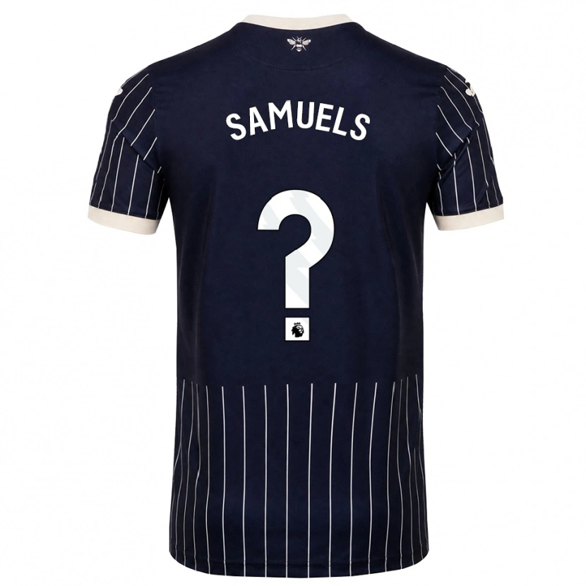 Danxen Criança Camisola Kerron Samuels #0 Preto Branco Alternativa 2026/27 Camisa Brasil