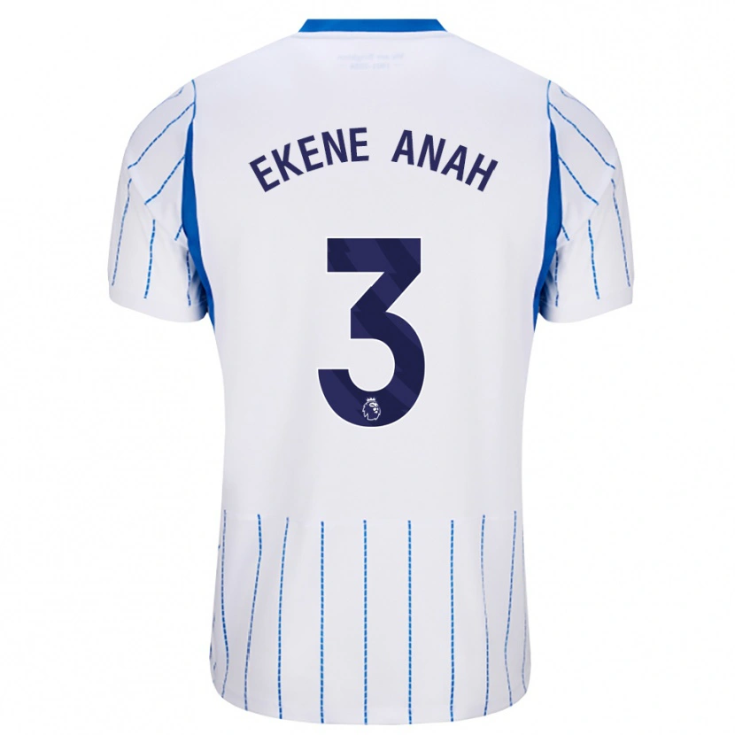 Danxen Criança Camisola Cristiano Ekene Anah #3 Dodgerblue Branco Alternativa 2026/27 Camisa Brasil