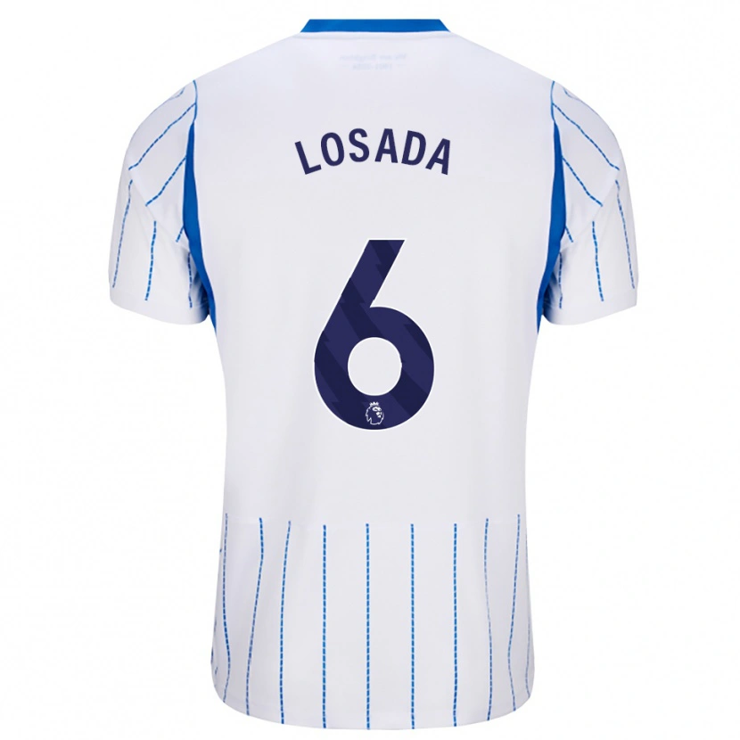 Danxen Criança Camisola Vicky Losada #6 Dodgerblue Branco Alternativa 2026/27 Camisa Brasil
