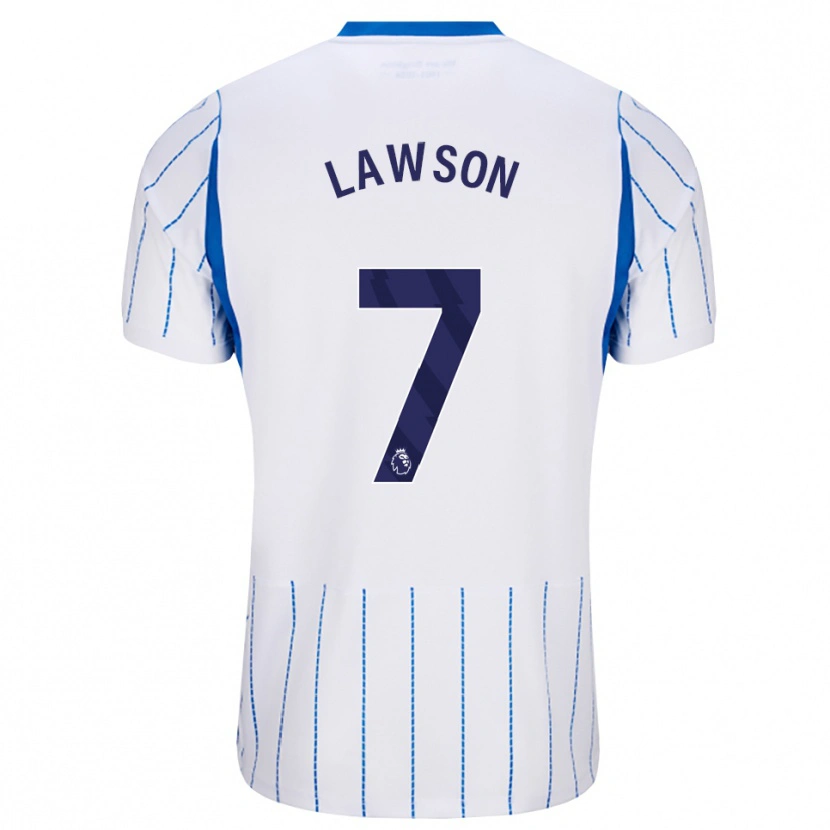 Danxen Criança Camisola Zebedee Lawson #7 Dodgerblue Branco Alternativa 2026/27 Camisa Brasil