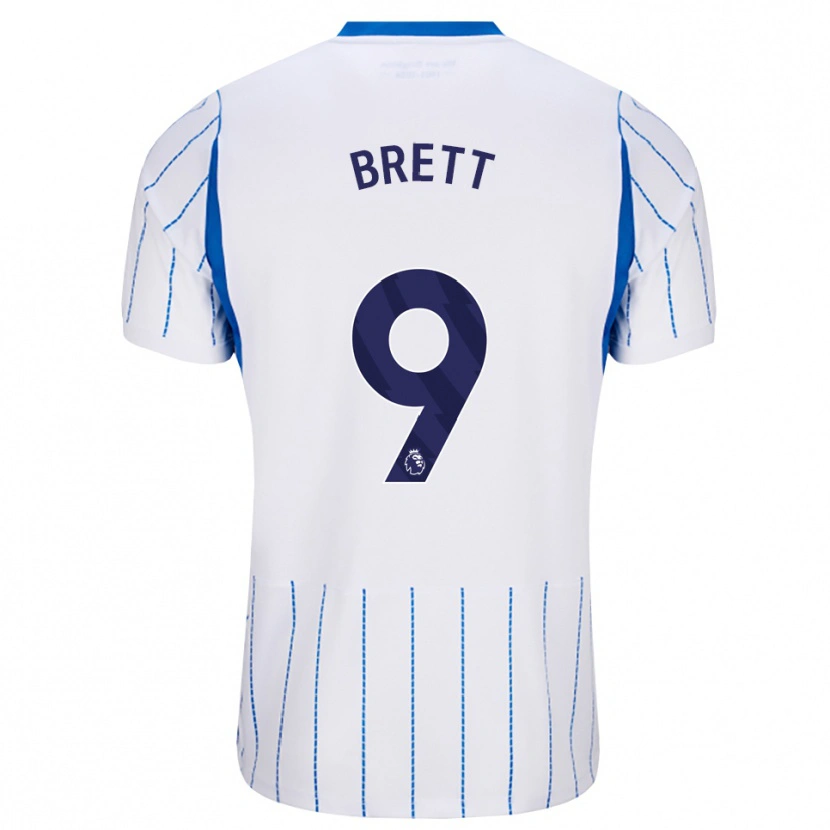 Danxen Criança Camisola Adam Brett #9 Dodgerblue Branco Alternativa 2026/27 Camisa Brasil