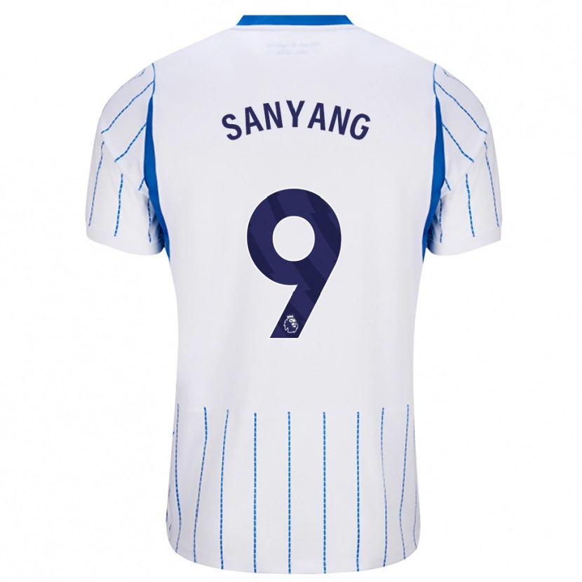 Danxen Criança Camisola Musa Sanyang #9 Dodgerblue Branco Alternativa 2026/27 Camisa Brasil