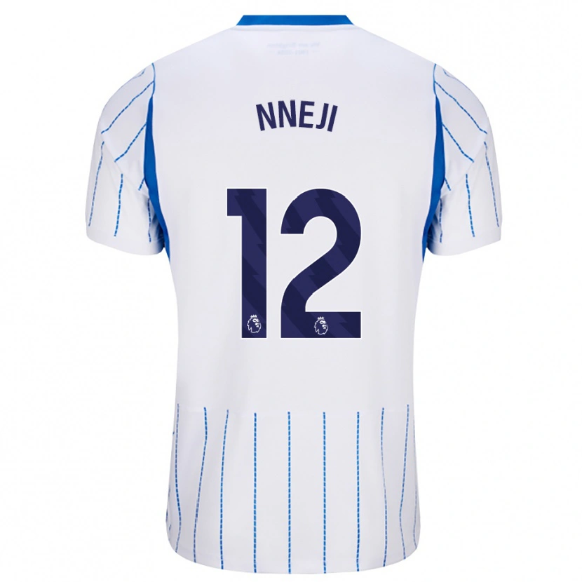 Danxen Criança Camisola Daniel Nneji #12 Dodgerblue Branco Alternativa 2026/27 Camisa Brasil