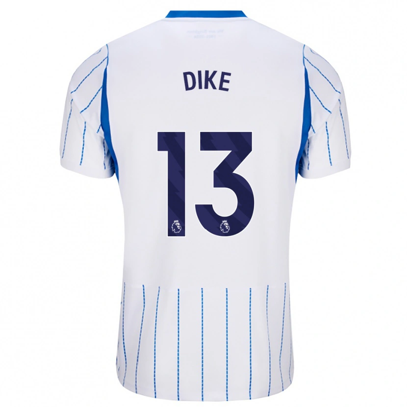 Danxen Criança Camisola Michael Dike #13 Dodgerblue Branco Alternativa 2026/27 Camisa Brasil