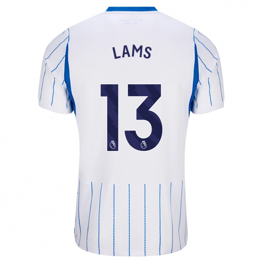 Danxen Criança Camisola George Lams #13 Dodgerblue Branco Alternativa 2026/27 Camisa Brasil