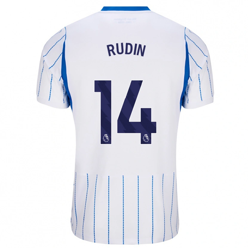 Danxen Criança Camisola Daniel Rudin #14 Dodgerblue Branco Alternativa 2026/27 Camisa Brasil