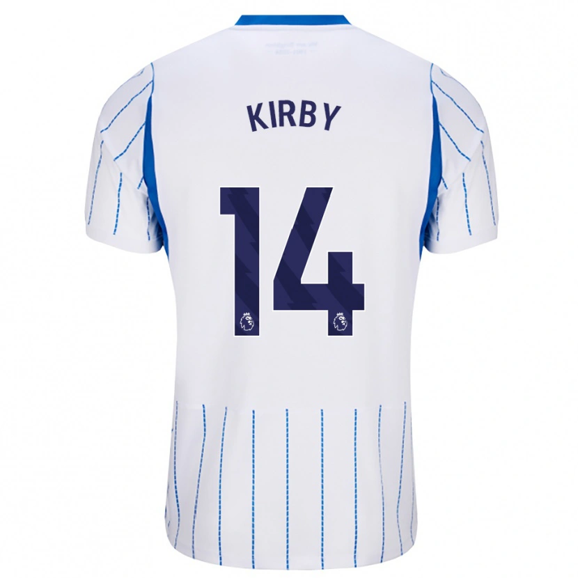 Danxen Criança Camisola Fran Kirby #14 Dodgerblue Branco Alternativa 2026/27 Camisa Brasil