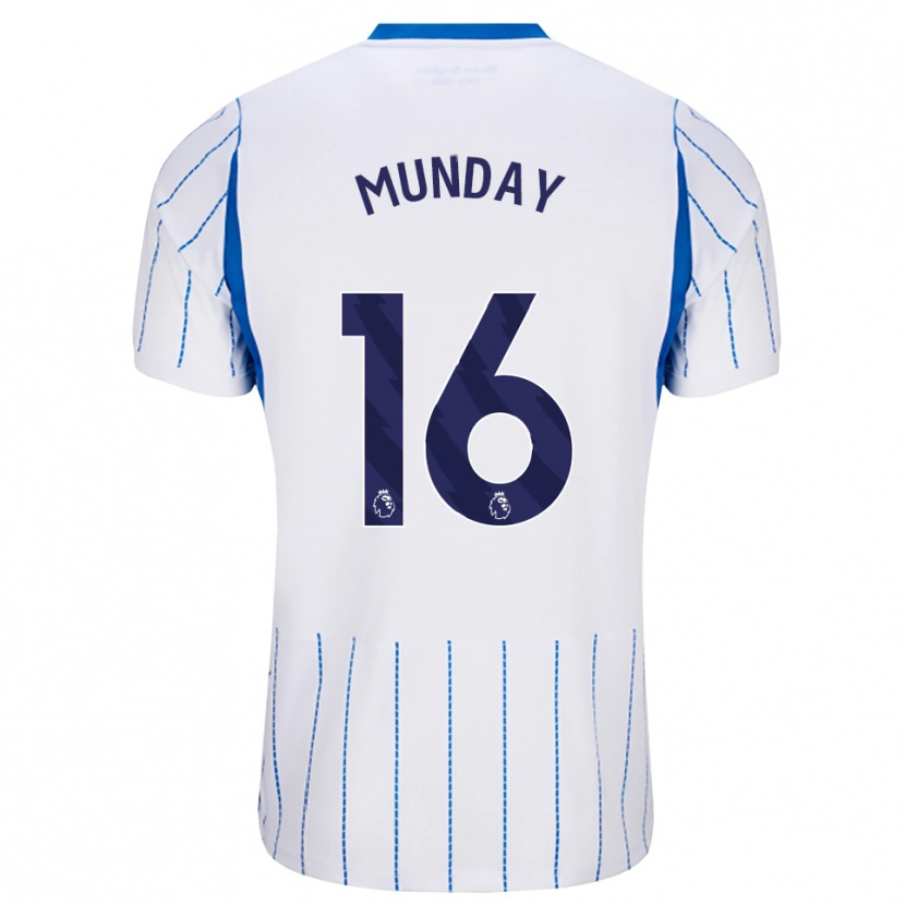 Danxen Criança Camisola George Munday #16 Dodgerblue Branco Alternativa 2026/27 Camisa Brasil