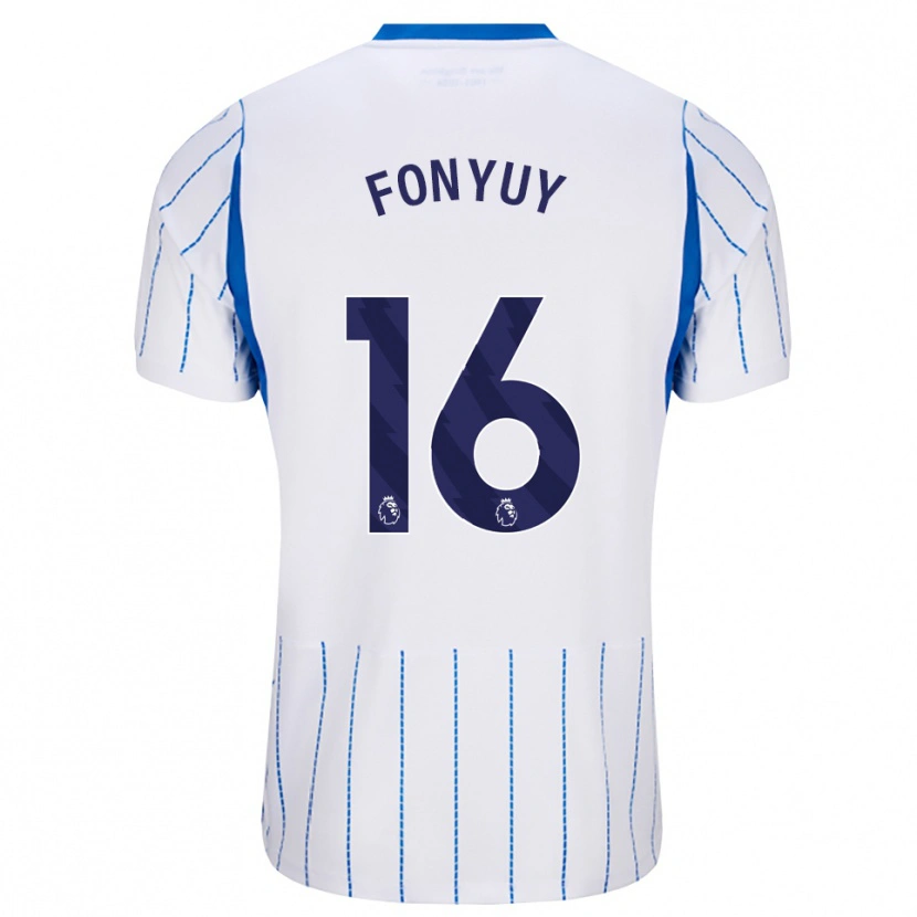 Danxen Criança Camisola Aedan Fonyuy #16 Dodgerblue Branco Alternativa 2026/27 Camisa Brasil