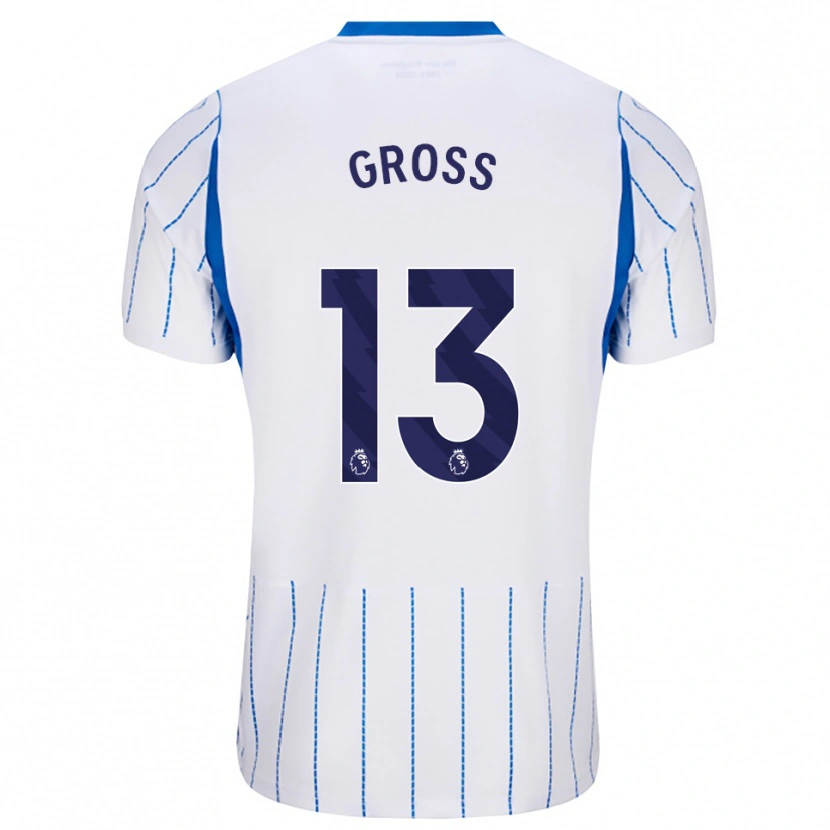 Danxen Criança Camisola Pascal Groß #13 Dodgerblue Branco Alternativa 2026/27 Camisa Brasil