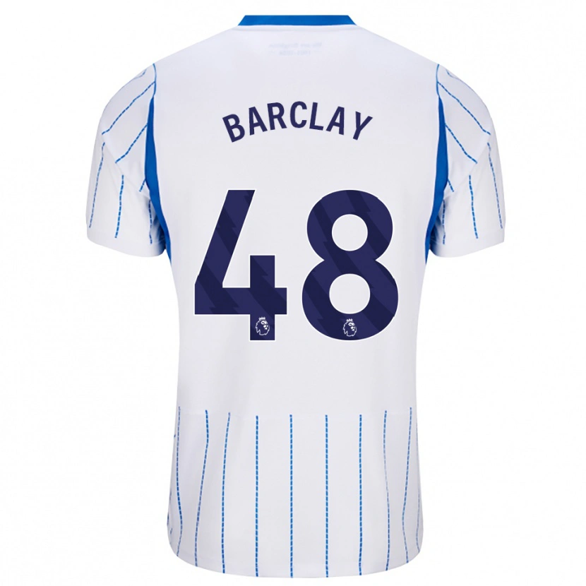 Danxen Criança Camisola Ben Barclay #48 Dodgerblue Branco Alternativa 2026/27 Camisa Brasil