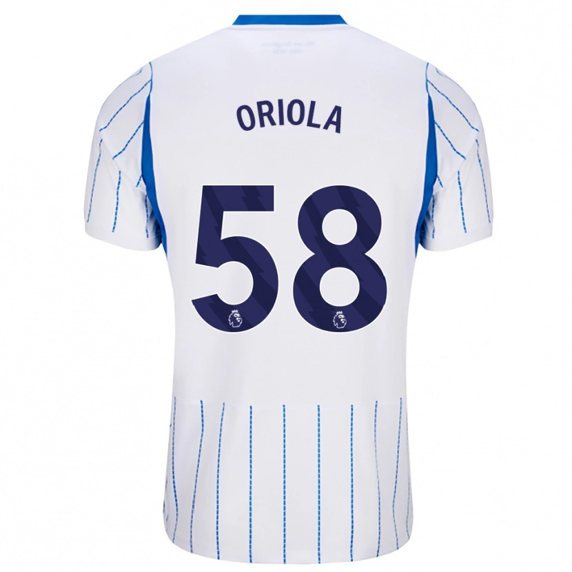 Danxen Criança Camisola Nehemiah Oriola #58 Dodgerblue Branco Alternativa 2026/27 Camisa Brasil