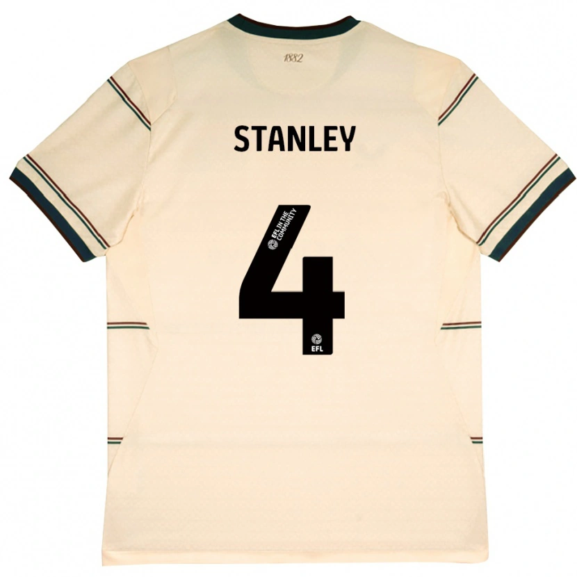 Danxen Criança Camisola Michael Stanley #4 Beige Borgonha Alternativa 2026/27 Camisa Brasil