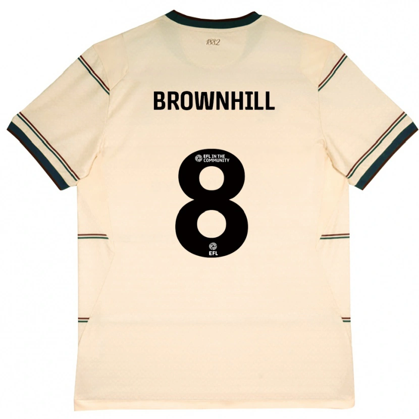 Danxen Criança Camisola Josh Brownhill #8 Beige Borgonha Alternativa 2026/27 Camisa Brasil