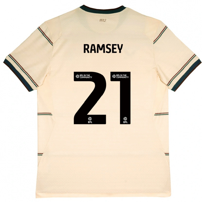 Danxen Criança Camisola Aaron Ramsey #21 Beige Borgonha Alternativa 2026/27 Camisa Brasil