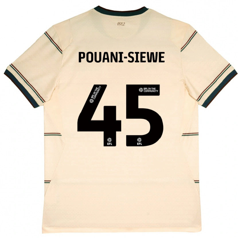 Danxen Criança Camisola Brandon Pouani #45 Beige Borgonha Alternativa 2026/27 Camisa Brasil