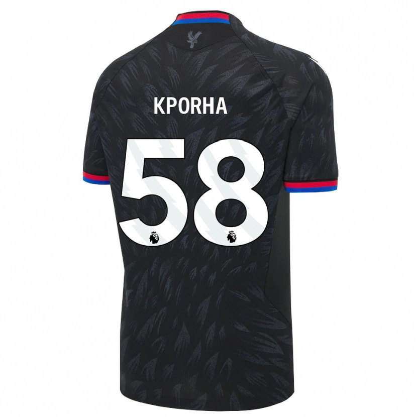 Danxen Criança Camisola Caleb Kporha #58 Preto Azul Vermelho Alternativa 2026/27 Camisa Brasil