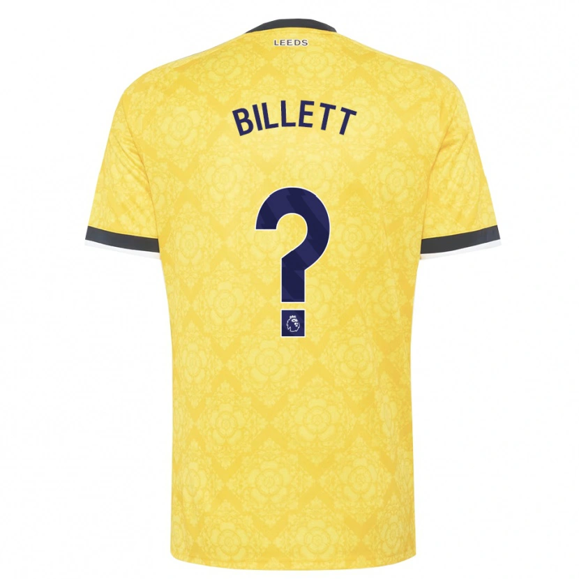 Danxen Criança Camisola Joe Billett #0 Amarelo Branco Preto Alternativa 2026/27 Camisa Brasil