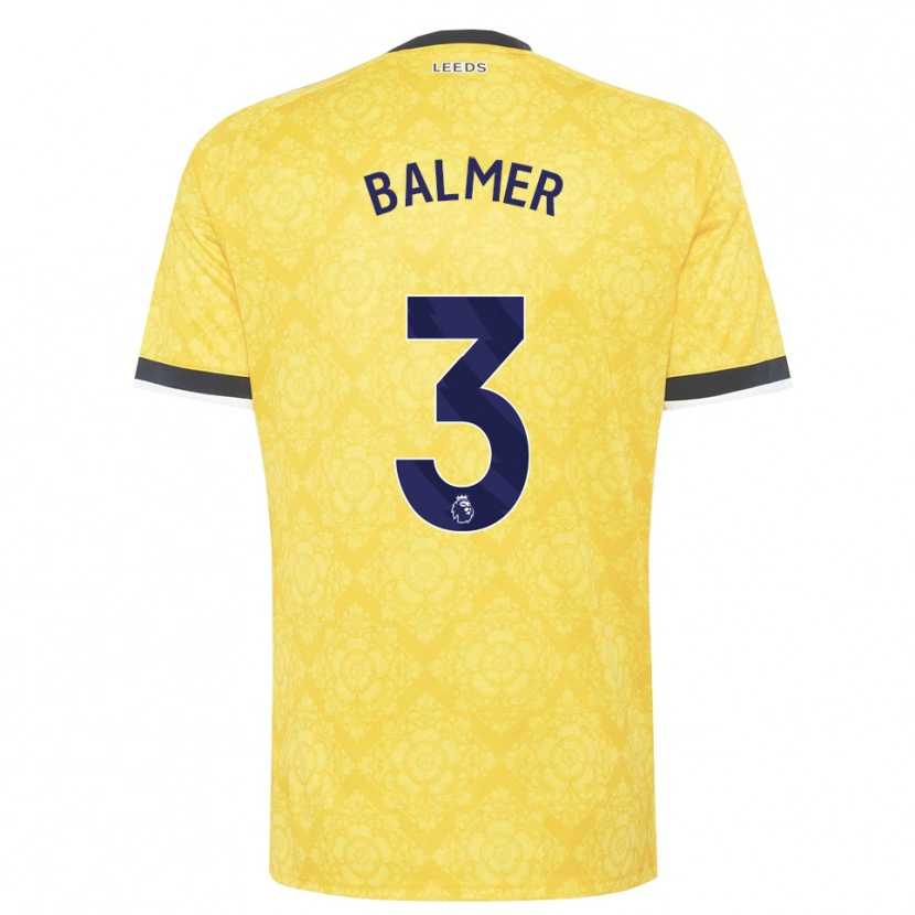 Danxen Criança Camisola Liam Balmer #3 Amarelo Branco Preto Alternativa 2026/27 Camisa Brasil