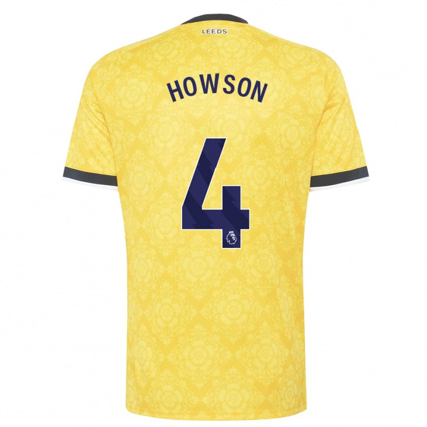 Danxen Criança Camisola Jonathan Howson #4 Amarelo Branco Preto Alternativa 2026/27 Camisa Brasil