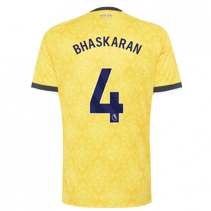 Danxen Criança Camisola Joe Bhaskaran #4 Amarelo Branco Preto Alternativa 2026/27 Camisa Brasil