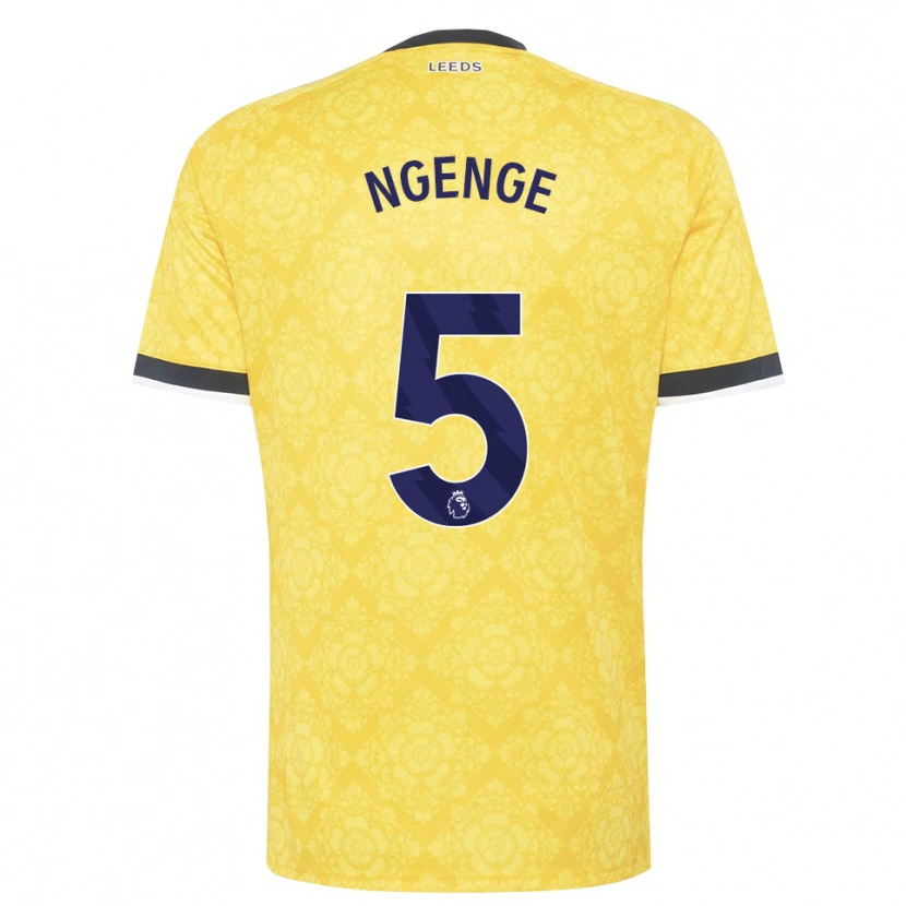Danxen Criança Camisola Leonard Ngenge #5 Amarelo Branco Preto Alternativa 2026/27 Camisa Brasil