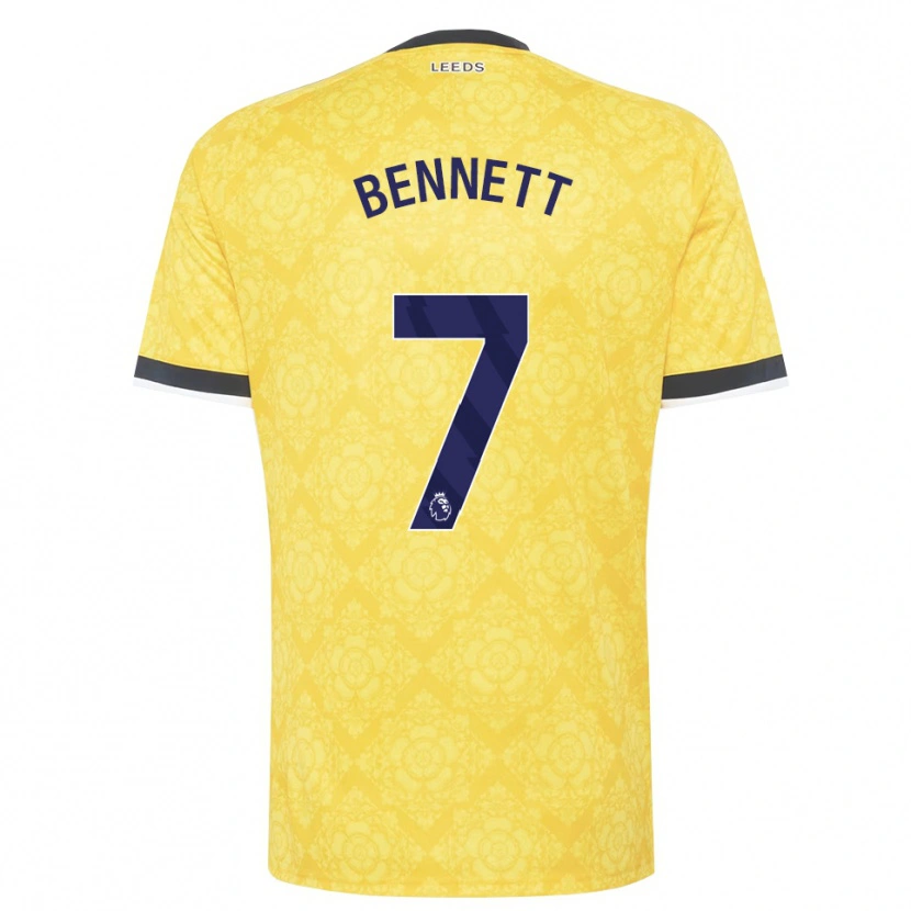 Danxen Criança Camisola Oliver Bennett #7 Amarelo Branco Preto Alternativa 2026/27 Camisa Brasil