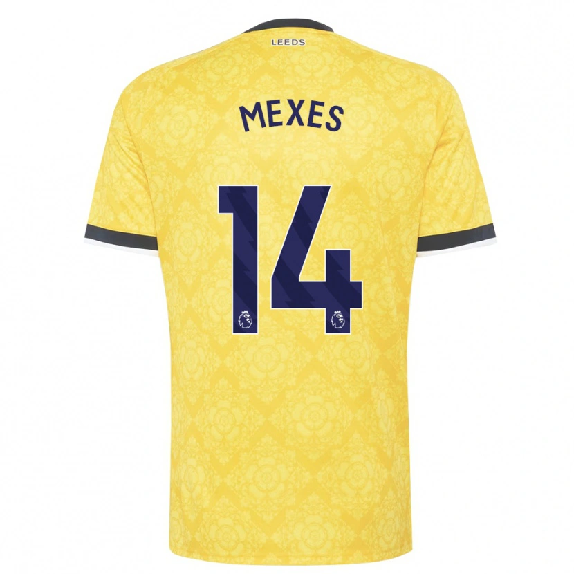 Danxen Criança Camisola Silva Mexes #14 Amarelo Branco Preto Alternativa 2026/27 Camisa Brasil