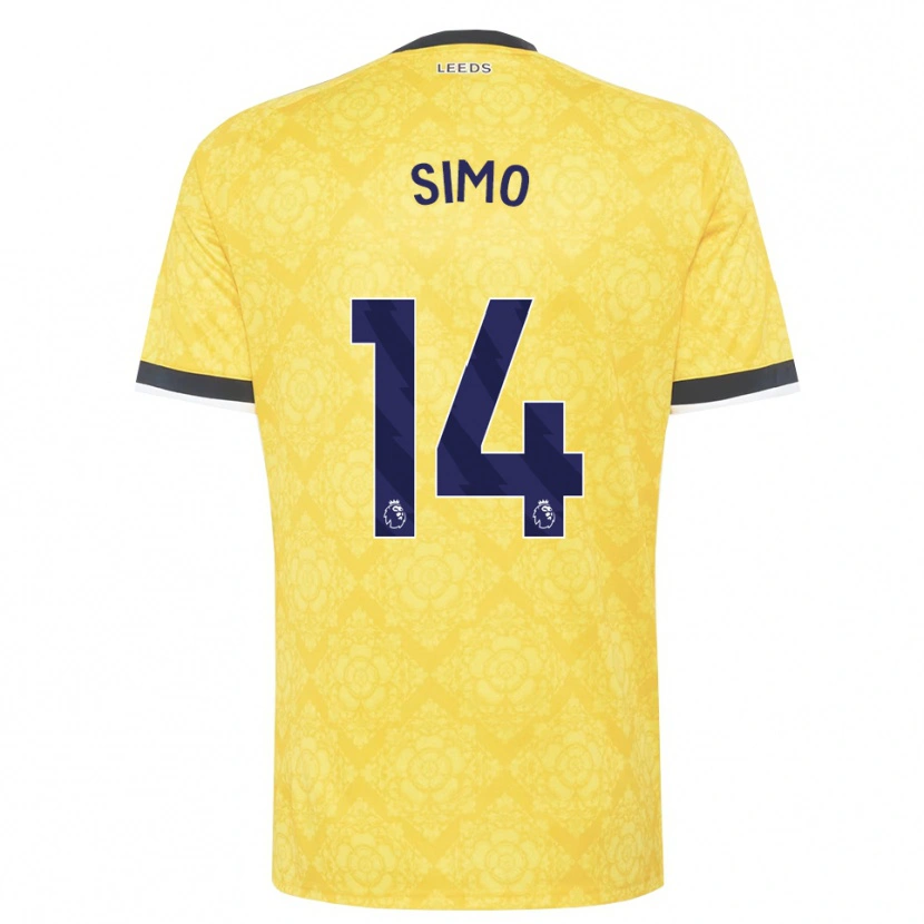 Danxen Criança Camisola Elton Simo #14 Amarelo Branco Preto Alternativa 2026/27 Camisa Brasil