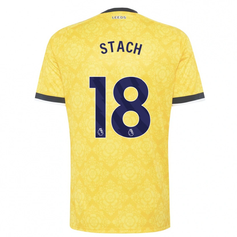 Danxen Criança Camisola Anton Stach #18 Amarelo Branco Preto Alternativa 2026/27 Camisa Brasil
