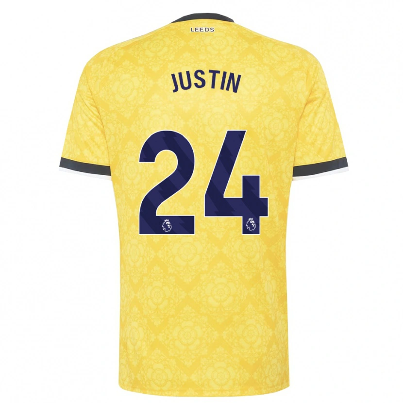 Danxen Criança Camisola James Justin #24 Amarelo Branco Preto Alternativa 2026/27 Camisa Brasil