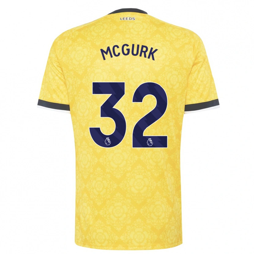 Danxen Criança Camisola Sean Mcgurk #32 Amarelo Branco Preto Alternativa 2026/27 Camisa Brasil