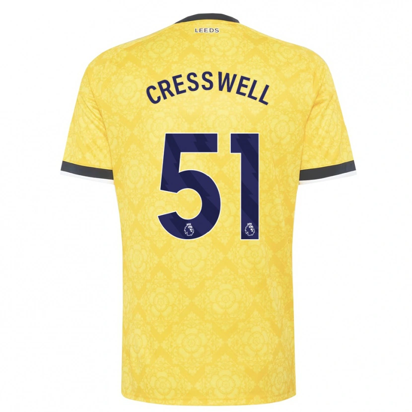 Danxen Criança Camisola Alfie Cresswell #51 Amarelo Branco Preto Alternativa 2026/27 Camisa Brasil