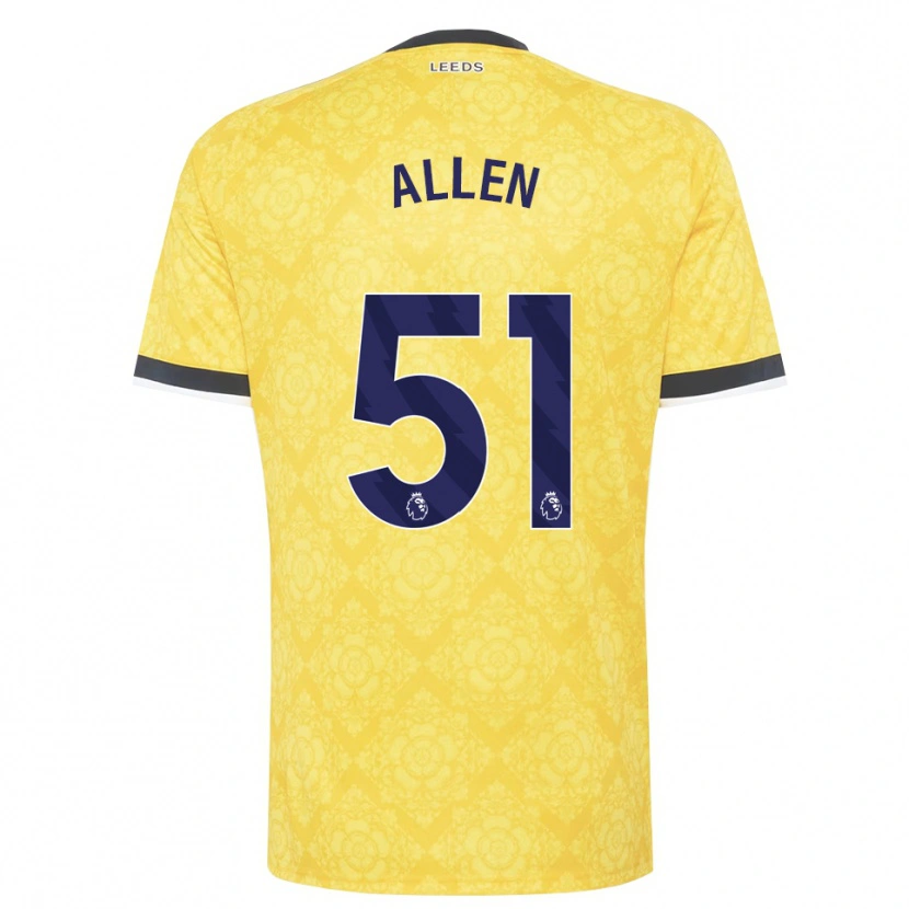 Danxen Criança Camisola Charlie Allen #51 Amarelo Branco Preto Alternativa 2026/27 Camisa Brasil