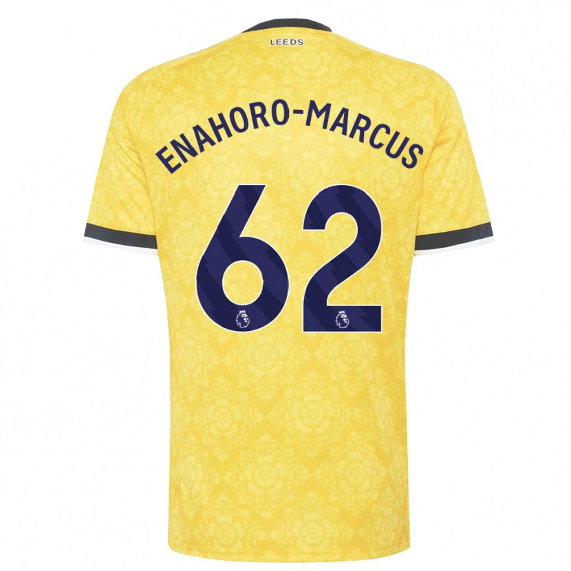 Danxen Criança Camisola Louis Enahoro-Marcus #62 Amarelo Branco Preto Alternativa 2026/27 Camisa Brasil