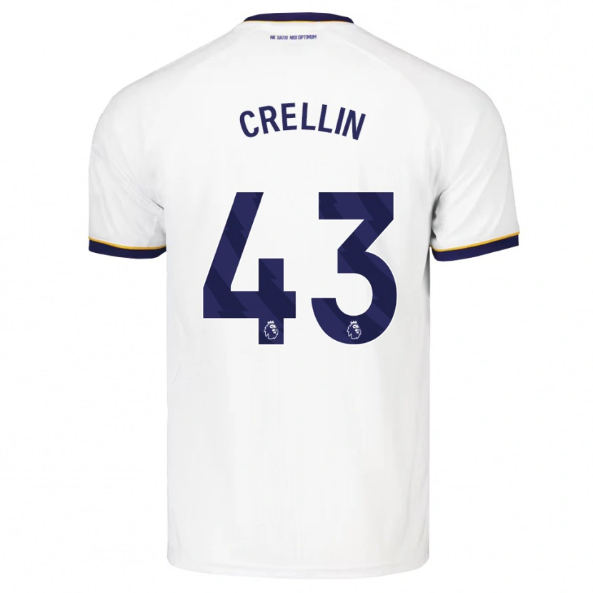 Danxen Criança Camisola Billy Crellin #43 Midnightblue Branco Amarelo Alternativa 2026/27 Camisa Brasil