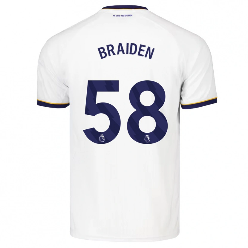 Danxen Criança Camisola Braiden Graham #58 Midnightblue Branco Amarelo Alternativa 2026/27 Camisa Brasil
