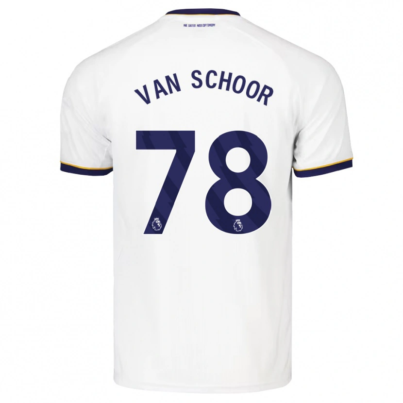 Danxen Criança Camisola Joshua Van Schoor #78 Midnightblue Branco Amarelo Alternativa 2026/27 Camisa Brasil