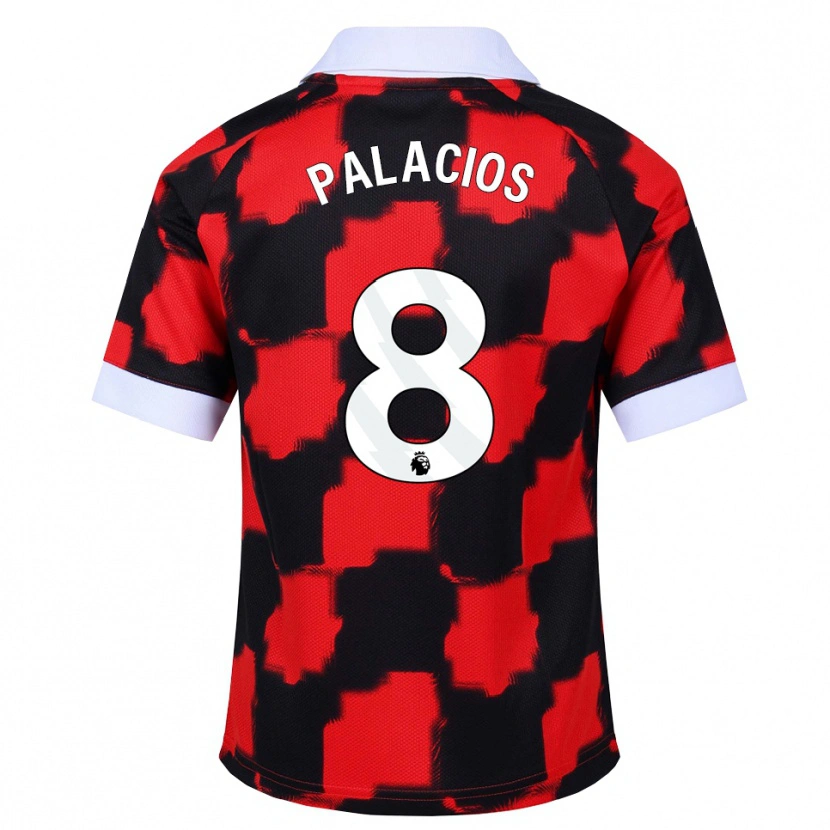 Danxen Criança Camisola César Palacios #8 Vermelho Branco Preto Alternativa 2026/27 Camisa Brasil