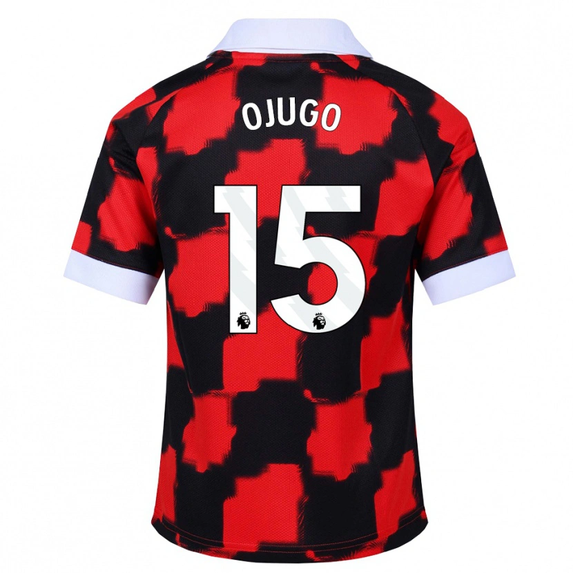 Danxen Criança Camisola Tyrell Ojugo #15 Vermelho Branco Preto Alternativa 2026/27 Camisa Brasil