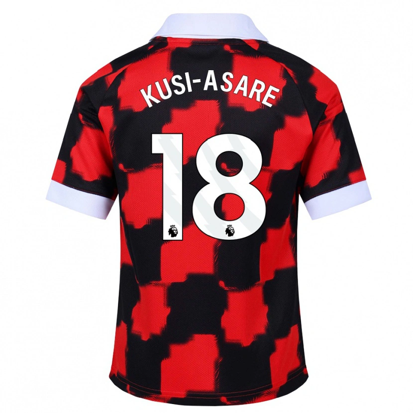 Danxen Criança Camisola Jonah Kusi-Asare #18 Vermelho Branco Preto Alternativa 2026/27 Camisa Brasil