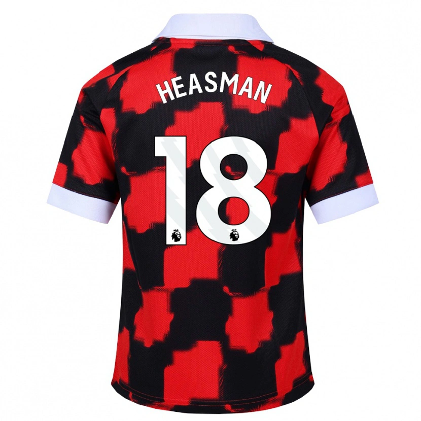 Danxen Criança Camisola Georgia Heasman #18 Vermelho Branco Preto Alternativa 2026/27 Camisa Brasil