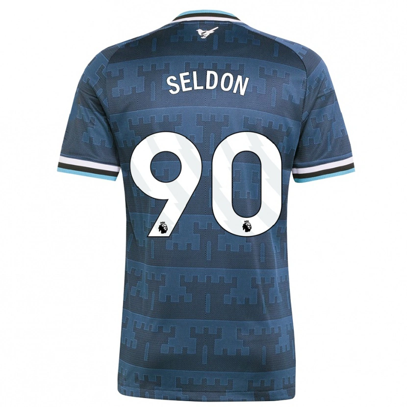 Danxen Criança Camisola Alfie Seldon #90 Amarelo Preto Azul Alternativa 2026/27 Camisa Brasil
