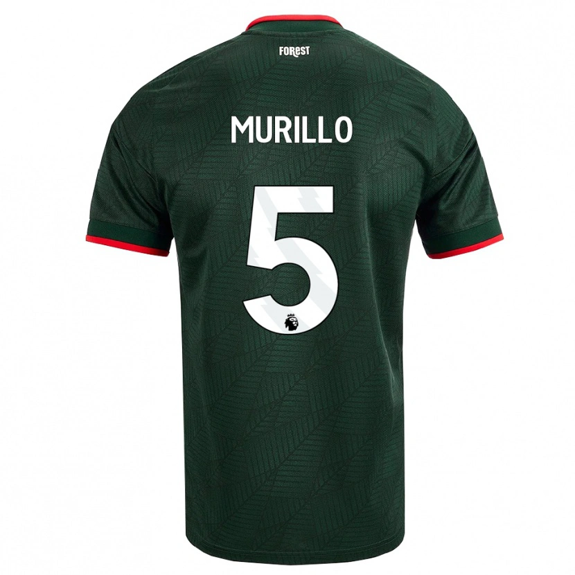 Danxen Criança Camisola Murillo Santiago Costa Dos Santos #5 Verde Escuro Vermelho Alternativa 2026/27 Camisa Brasil