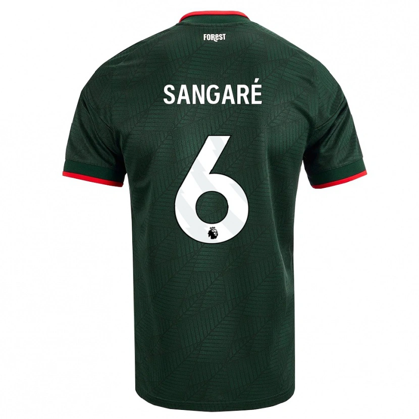 Danxen Criança Camisola Ibrahim Sangaré #6 Verde Escuro Vermelho Alternativa 2026/27 Camisa Brasil