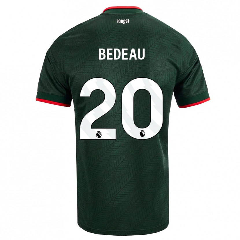 Danxen Criança Camisola Naomi Bedeau #20 Verde Escuro Vermelho Alternativa 2026/27 Camisa Brasil