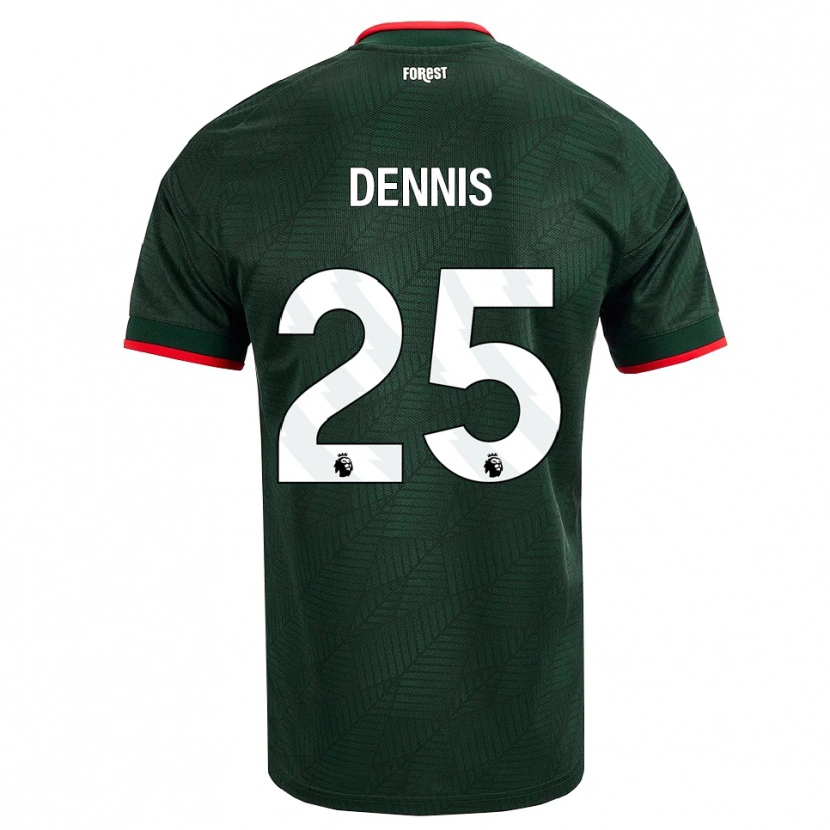 Danxen Criança Camisola Emmanuel Dennis #25 Verde Escuro Vermelho Alternativa 2026/27 Camisa Brasil