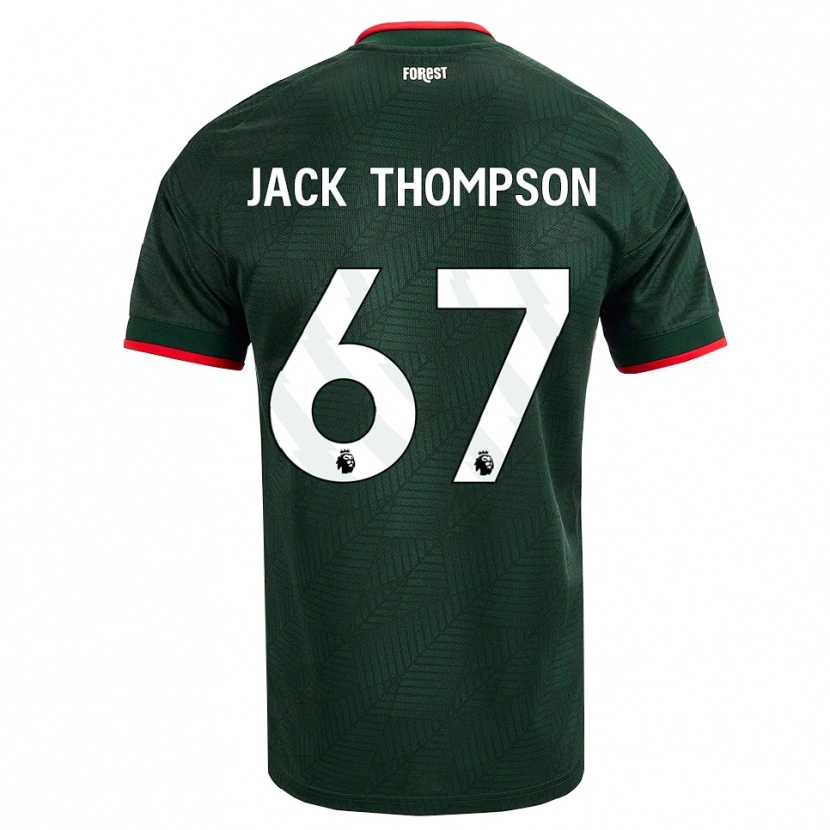 Danxen Criança Camisola Jack Thompson #67 Verde Escuro Vermelho Alternativa 2026/27 Camisa Brasil