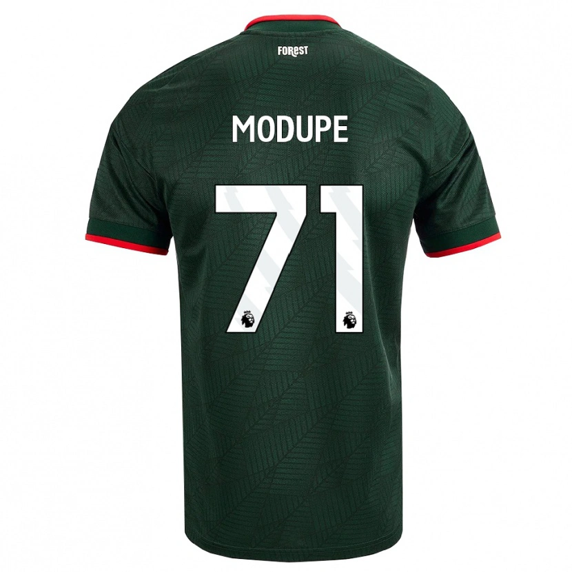 Danxen Criança Camisola David Modupe #71 Verde Escuro Vermelho Alternativa 2026/27 Camisa Brasil